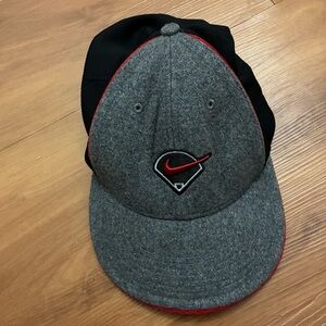 Nike Vintage Black and Gray Fitted Cap Size L/XL
